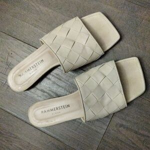 HAMMERSTEIN Woven Leather Slide Sandals